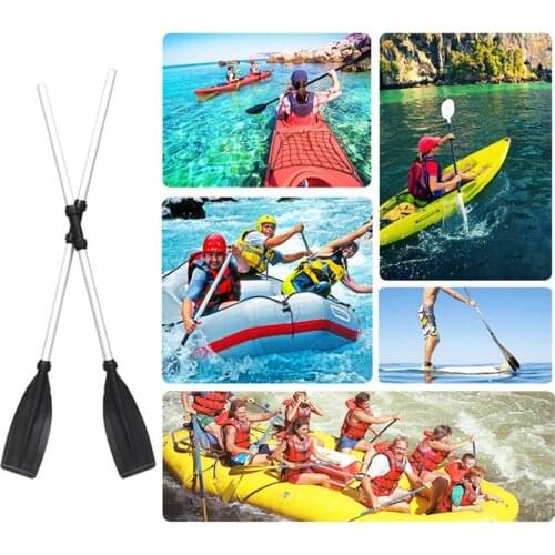 1 Set Paddles Detachable High Toughness Aluminium Alloy Long Lasting Boat Oars for River Plastic Sporting Kayak Paddles
