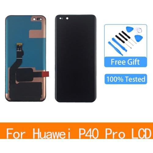100% New Original 6.58'' AMOLED Display with frame for Huawei P40 Pro Full LCD Touch Screen Digitizer Assembly Repair Parts
