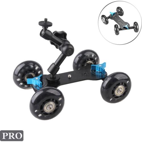 11|7 Inch Magic Arm Dolly Car Mobile Rolling Camera Slider Stabilizer Vlog Track Rail Action Camera Photography Accessories Kits