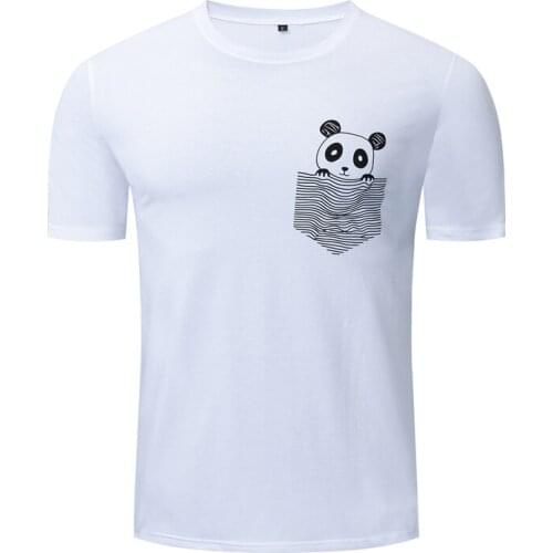 2020New O-Neck White tshirt men Summer Comfort Cotton Short Sleeve t shirt Casual Slim Print funny t shirts Brand Mens Clothing