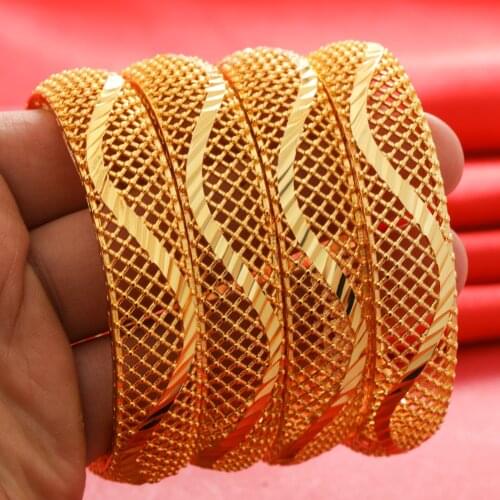 4Pieces Bracelet for Women Dubai Bangles Ethiopian Bangles African Jewelry Arab Middle East