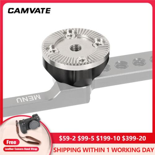 CAMVATE Standard ARRI Rosette Mount M6 Female Thread With 3/8"-16 Mounting Screw & ARRI Locating Pins For DSLR Camera Cage Rig