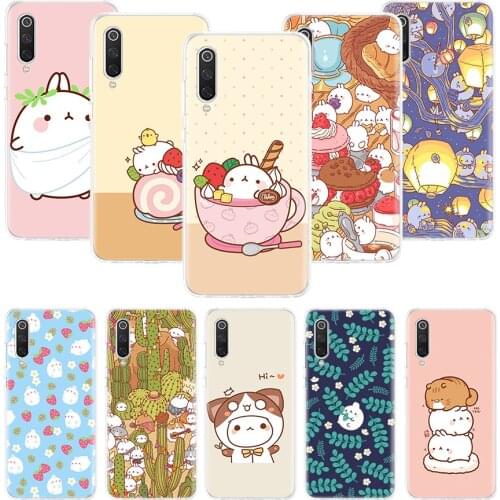 Molang rabbits Cutest Kawaii Box Potatoes Case for Xiaomi Redmi Note 10 9 9S 8 7 6 8T 8A 7A 6A S2 K30 K20 MI 9 8 CC9 F1 Lite Pro