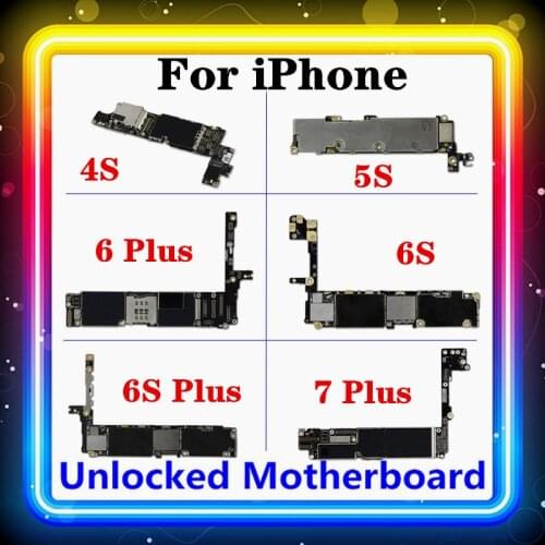 For IPhone 4S,5S,6Plus,6s Plus,7p ,8 plus,XR,XS Max,11 Pro Max Motherboard,No Touch / Face ID Original Clean IOS Full Mainboard