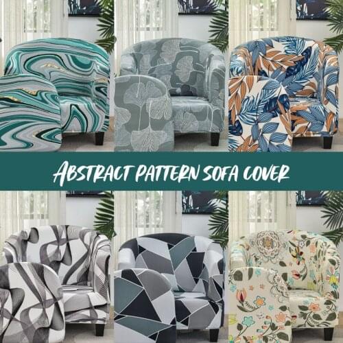 Double-Layer Split Stretch Sofa Cover Home Decoration Abstract Characteristic Fashion Chair Cover for Coffee Shop Hotel