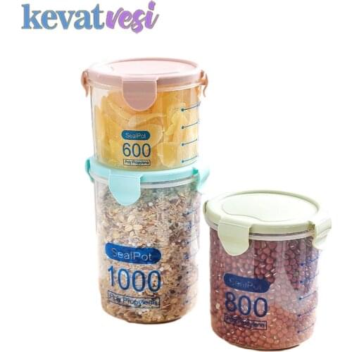 Food Storage Container Sealed Storage Box for Cereal Snack Cookie Kitchen Bottles Jars Food Storage Bottles Box Rice Container