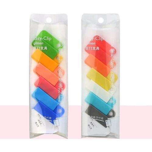 6 Pcs/Set Cute Colored Paper Clips Creative Photo Document Organize Tools For Students File Binder Clip School Office Supplies