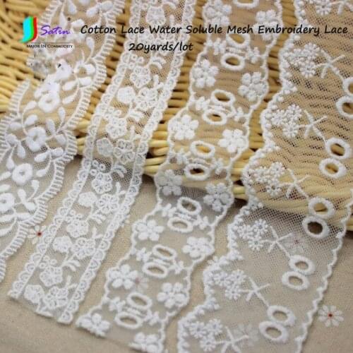 Cotton Wate Soluble Mesh Embroidery Pass Through Ribbon Lace DIY Dress Cuff Garment Decoration Accessories Pass Ribbon Lace