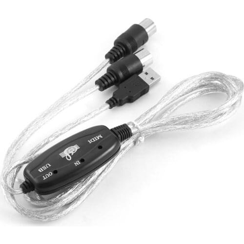 MIDI To USB IN-OUT Interface Cable Adapter For Keyboard Electronic Drum Music Create Converter PC To Music Keyboard Cord