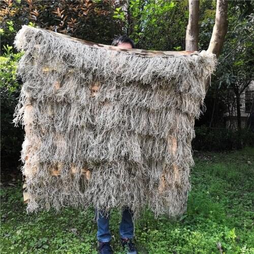 Hay grass style desert Bionic Ghillie Suits Hunting Blind Tent camouflage cover,Use for hunting Recon Paintball also use Poncho
