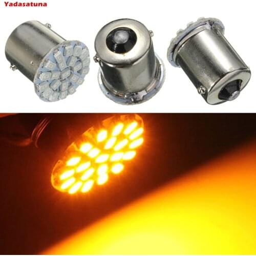 Kit 10 Luz De Seta Pisca Laranja 22 Leds 1156 (1 Polo) P21w