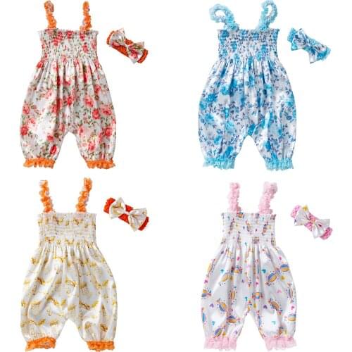 2PCS Newborn Infant Toddler Baby Dress Rose&Unicorn&Candy Playsuit Satin Girls & Boys Bloomers Kids Clothes