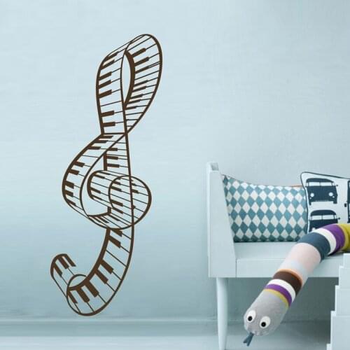Creative piano music Musical notes the treble musical notation wall sticker For Living room Bedroom home Decoration