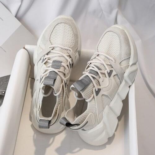 Women Vulcanized Shoes 2021 New Fashion Light Shoes Men Women High-rise Sneakers Breathable Walking Running Shoes Plus Size 44