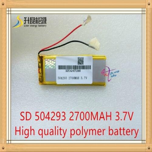 Liter energy battery 3.7V polymer lithium 504293 2700mAh instrument navigation rechargeable batteries