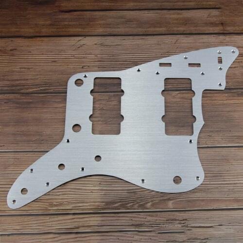 FLEOR Silver Anodized Aluminum Metal Guitar Pickguard Pick Guard Scratch Plate & Screws for US Vintage Jazzmaster Style Guitar