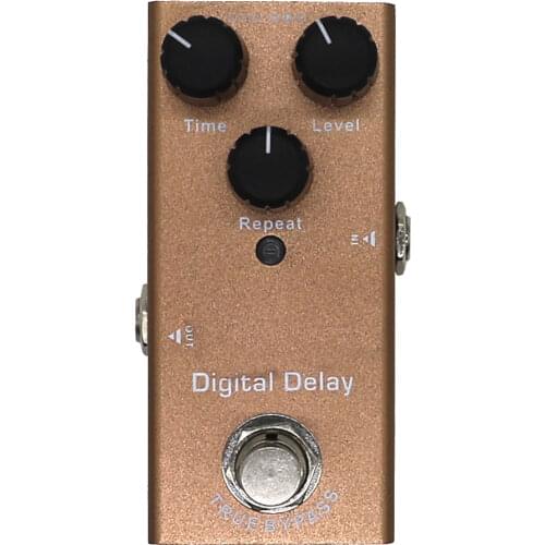 Mini Electric Guitar Digital Delay Pedal Time/Level/Repeat Knob Effect Pedal True Bypass Delay Effect Pedal