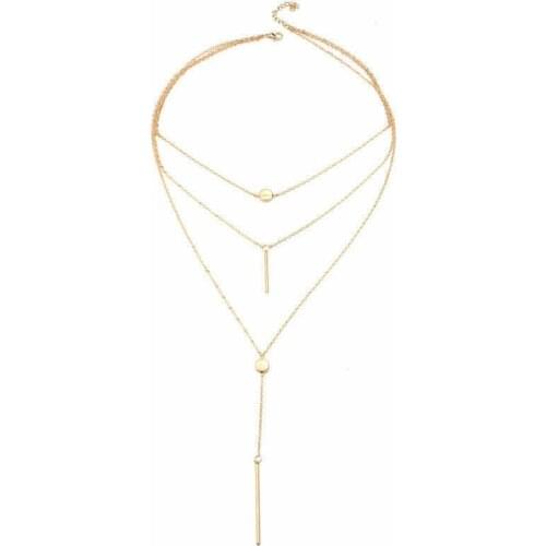 Fashion Statement Pendant Necklace Beautiful Choker Chunky Bib Charm Chain Multi layer Necklace