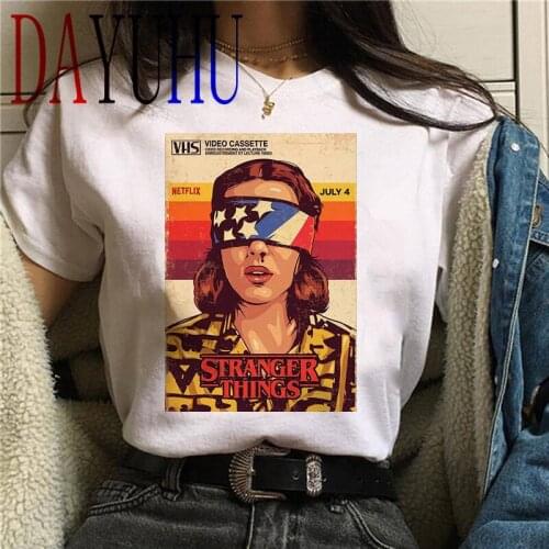 Stranger Things Friends don't Lie Graphic Tshirt Men Upside Down Letters Print T-shirt Funny Cartoon Tshirt Unisex Top Tees Male