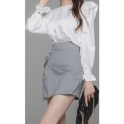 New arrival women temperament fresh white shirt comfortable lovely short pants fashion vintage high quality office women set