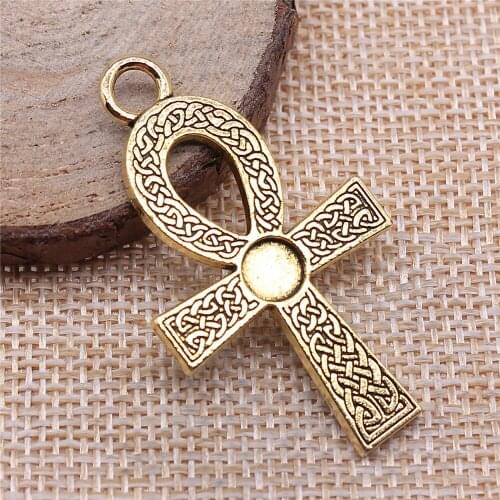 New 10pcs Ankh Cross Connectors Charms Making Diy Handmade Finding Jewelry