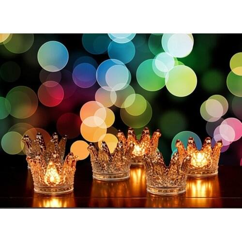1pc Creative Crown Design Ashtray Glass Personality Ash Tray Transparent Wax Holder Candle Holder Ornaments Ashtray for Home Car