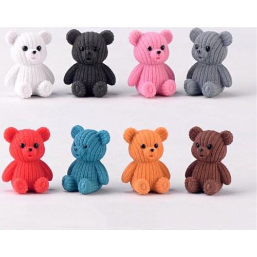 Popular Party Home Decoration Accessories Cute Plastic Tedy Bear Miniature GXMB