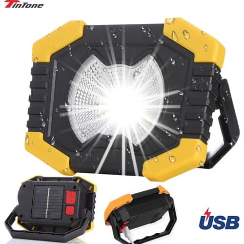 8000LM Solar LED Work Lantern Built-in Battery Spotlight Rechargeable Camping Torch
