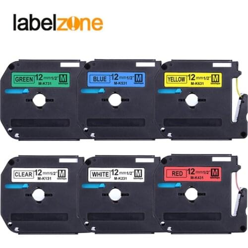 Multicolor 9/12mm mk231 tapes Compatible for Brother p-touch Label Printer mk-231 M-K231 MK-231 mk131 mk-131 m-k131 mk 431 531