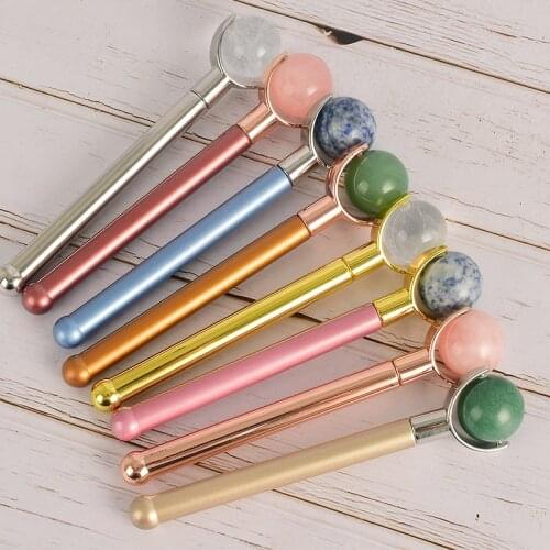 Face Jade Roller Natural Crystal Facial Hand Massager Anti Wrinkle Cellulite Face Lift Skin Care Tool Slimming Beauty Wholesale