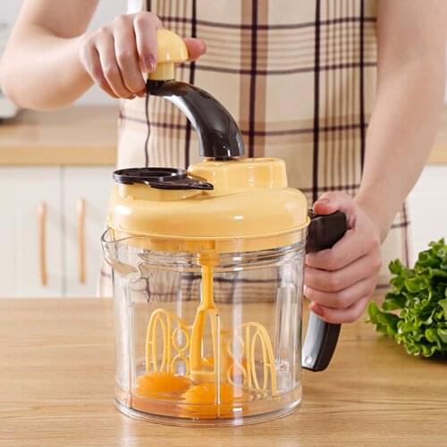 Hand Crank Food Processor Manual Food Chopper Egg Blender Vegetable Dicer Mincer Fruit Chopper E2S