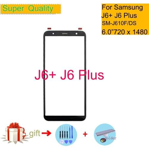 TouchScreen 6.0" For Samsung Galaxy J6 Plus J6+ J610 J610F SM-J610F/DS Touch Screen Panel LCD Front Outer Glass Lens Replacement