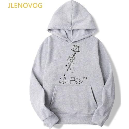 Lil Peep Rose Graphic Hoodie Women Funny Fashion Hip Hop Sweatshirt Harajuku Tracksuit Femme Oversized Clothing Streetwear Tops
