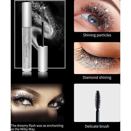 Fine Eyelash Brush Mascara Rhinestone Waterproof Curling Not Smudges Fine Mascara SANA889