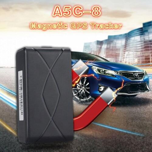 A5C-8 Vehicle Tracker With 4500mAh Long Standby Time LBS+GPS GPS Tracking Device For Car Locator Add External Powerful Magnet