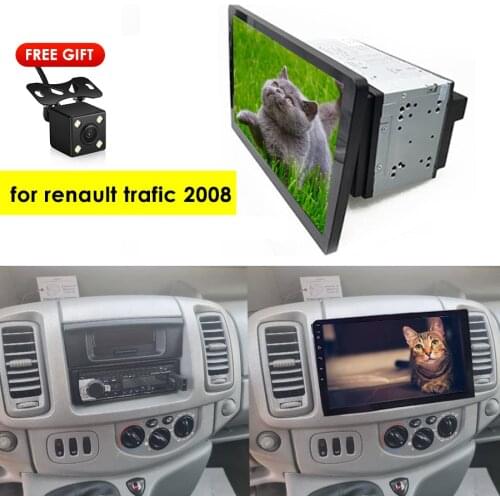 For Renault Trafic 2008 2Din Rotating Multimedia Screen Car Radio Video Player GPS Navigation Android 10 Autoradio Stereo HU