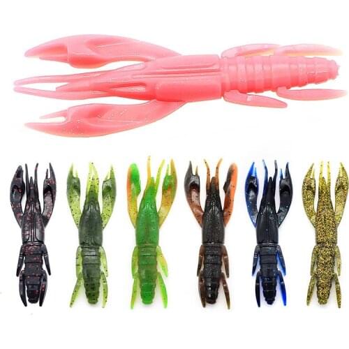 Wokotip 10pcs/lot 8cm/4.5g 5pcs/lot 12cm/15g Fishing Crawfish Bait Lobster lures Shrimp Fishing Lure Soft Baits Fishing Tackle