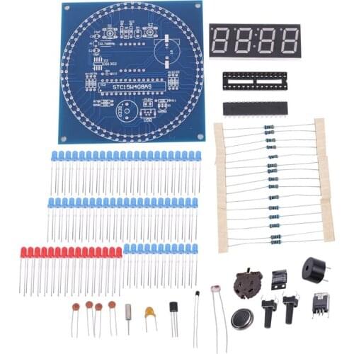 1PCS LED Electronic Digital Clock module DS1302 Rotation LED Display 51 SCM Learning Board