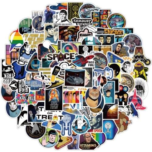 10/30/50/100Pcs/Set Movie star trek Children Gift Cartoon Anime Stickers To Stationery Laptop Suitcase Guitar Fridge Decals