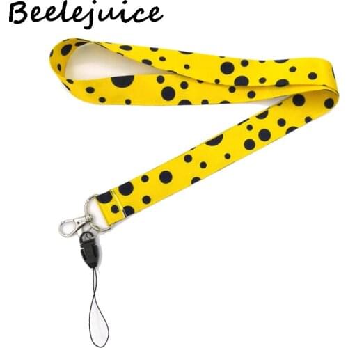 24pcs Popular art Wave point Neck Lanyard keychain Mobile Phone Strap ID Badge Holder Rope Key Chain Keyrings cosplay Accessory