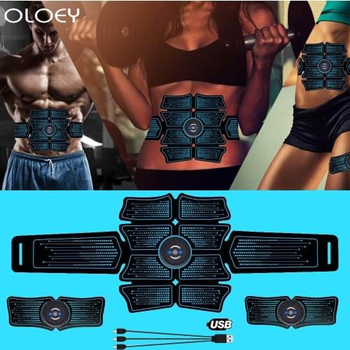 2020 Abdominal Muscle Stimulator Toner EMS ABS Smart Fitness Gear USB Rechargable Electrostimulation Exercise Home Gym Equipment