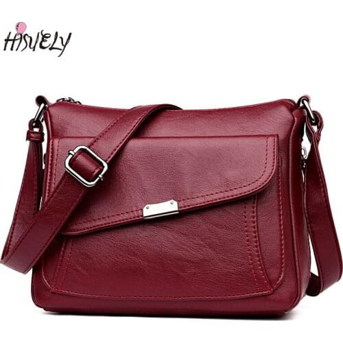 2021 Summer Soft Leather Luxury handbags Women bags Designer Multi-pocket Crossbody Shoulder Bags For Women Sac Bolsas Q4