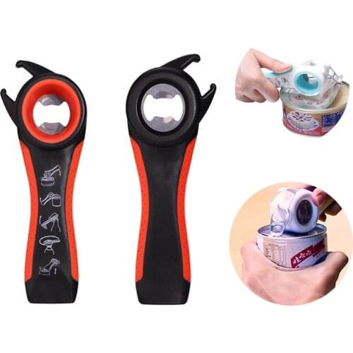 5 in 1 Multi function multi-function Stainless Steel plastic Can jar bottle open can Opener Beer Good Kitchen Accessories