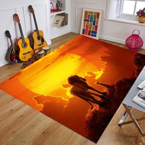 80x160CM The Lion King Simba Kids Play Mat Living Room Carpet Room Decoration Large Carpet Home Hallway Floor Rug Bedroom Mat