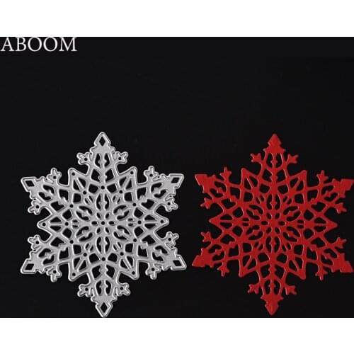 ABOOM Hot Sale 1PC Winter Snowflake Die Cutting Dies For DIY Scrapbook Photo Album Card Decorative Die Cut Embossing Stencil