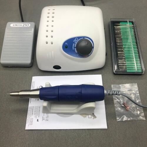 New 45000RPM Electric Nail Drill Machine Strong 210 plus 105L 2.35mm Model Manicure Pedicure Nail File Bit Nail Art Equipment