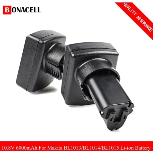 Bonacell 10.8V 6000mAh Lithium Battery for Makita BL1013 TD090D TD090DW LCT203W LCT204 194550-6 & 4.0ah & 3.0ah L70