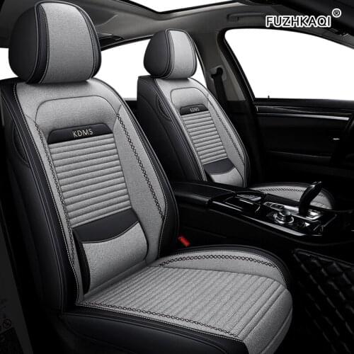 FUZHKAQI flax car seat covers For Hyundai IX35 IX25 Sonata Santafe Tucson ELANTRA Accent i20 i30 i40 automobiles accessories