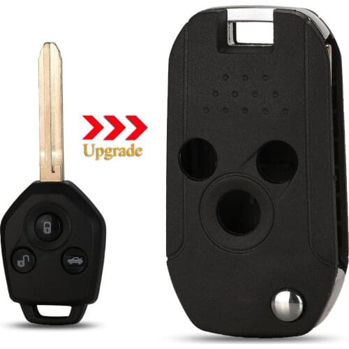 Kutery 3 Buttons Replacement Modified Flip Folding Remote Car Key Shell Case For Subaru Forester XV Legacy Outback