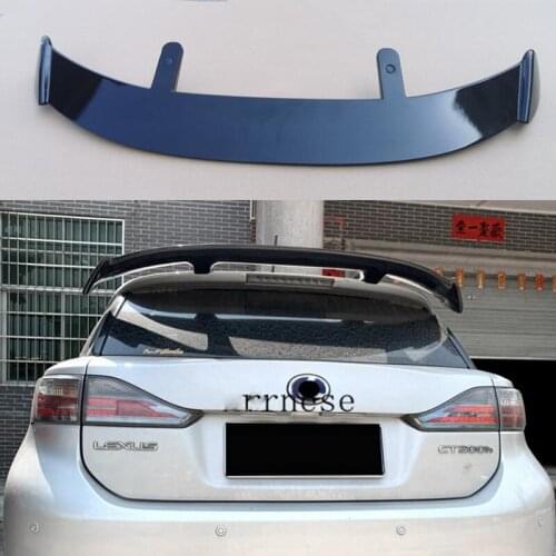For Lexus CT200 CT200H Black Spoiler ABS Plastic Rear Roof Spoiler Trunk Wing Lip Boot Cover Auto Part 2015-2019